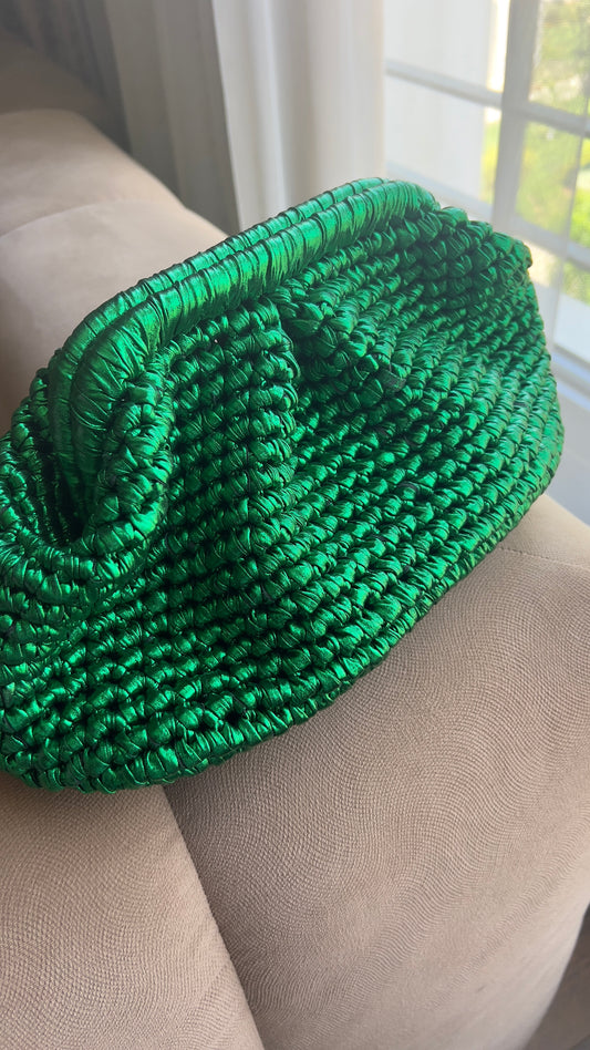 Green Metallic Clutch (Bestseller)